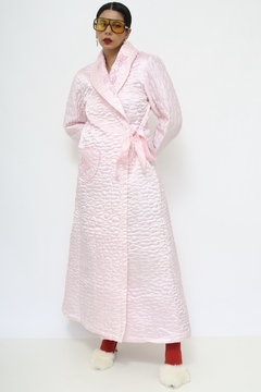 Robe matelasse rosa bordadao longo - comprar online