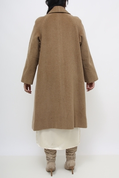 Maxi casaco camelo Lã forrado - loja online