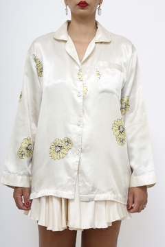 Camisa pijama girassol vintage na internet