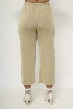 Calça cintura alta acetinada pantacourt - loja online