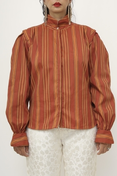Camisa listras Bowie vintage