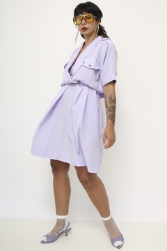 Vestido MAGGI ROUFF lilas capa vintage - comprar online