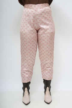 Conjunto de pijama rosa estampado calça + blusa - loja online