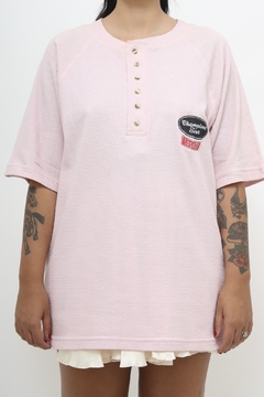 Camiseta rosa suspiro vintage na internet