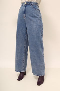 Imagem do Calça jeans flare azul classica