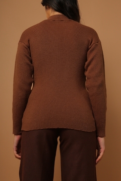 Blusa tricot marrom macia vintage - comprar online
