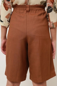 Bermuda marrom vintage cintura alta - comprar online