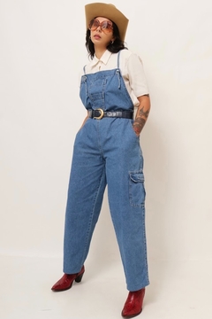 Macacao jeans azul vintage 90´s classico na internet