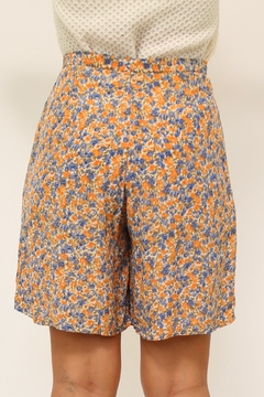 Shorts floral vintage laranja - loja online