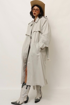 Trench Coat classico forrado lapela vintage na internet