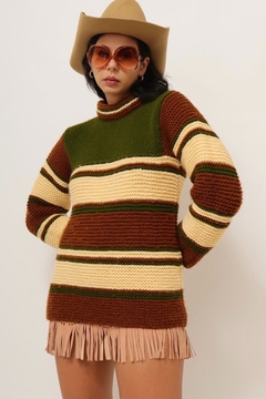 tricot listras bem grosso vintage