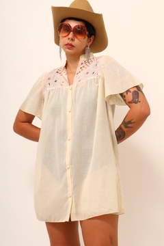 Vestido algodão camisola western - comprar online
