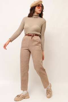 calça floquinho lã com linho vintage - comprar online