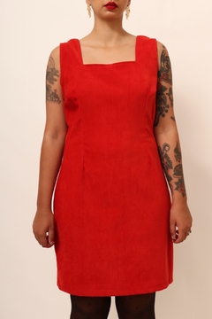 Imagem do Vestido veludo vermelho vintage
