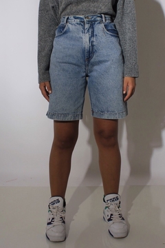 Bermuda jeans grosso  cintura mega alta vintage na internet