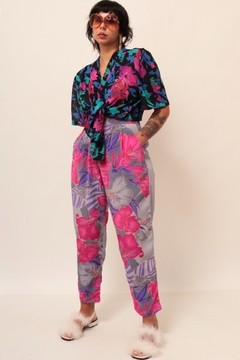 Camisa estilo kimono estampado vintage - Capichó Brechó