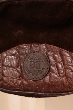 Bolsa marrom couro camurça vintage - comprar online