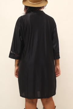 Vestido camisola renda preta - comprar online