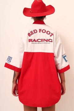 Imagem do Camisa western recortes vermelho escrita vintage
