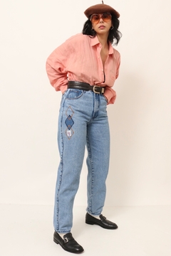 calça jeans cintura alta vintage