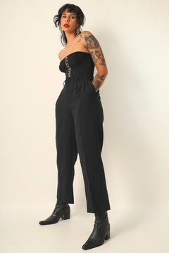 Calça alfaiataria preta cintura mega alta - comprar online