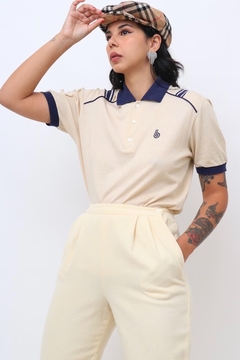 polo bono vintage bicolor logo na internet