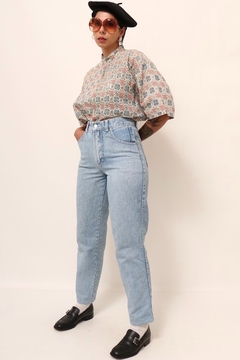 Calça jeans cintura alta classica azul - Capichó Brechó