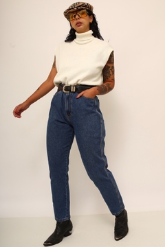 Calça jeans grossa azul classica - comprar online