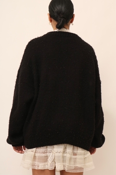Pulover preto galo color frente vintage - Capichó Brechó