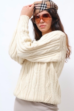 tricot grosso creme textura vintage na internet