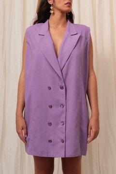 Vestido roxo transpassado amplo - loja online