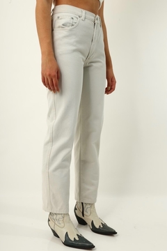 Calça jeans cintura alta gelo vintage - comprar online