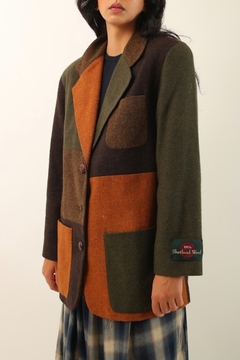Imagem do Blazer lã forrado bicolor vintage