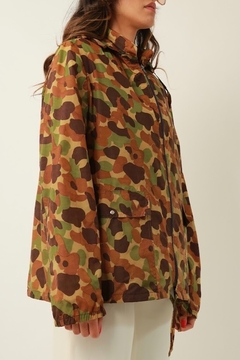 Jaqueta estilo capa de chuva verde militar - comprar online