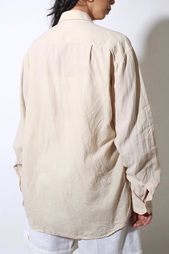 Camisa linho viscose manga longa caqui na internet