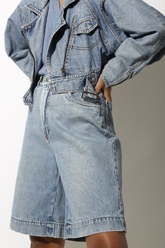 Bermuda  jeans grosso  cintura mega alta 
