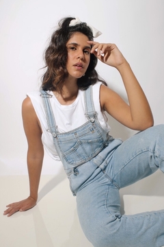 Macacão jardineira jeans grosso vintage  - comprar online