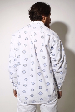 Camisa algodão estampa vintage longa na internet