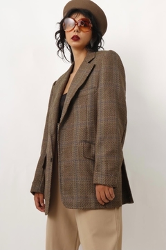 Blazer alfaiataria estruturado marrom - loja online