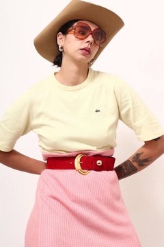 Blusa malha amarela LACOSTE vintage - comprar online