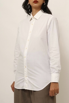 camisa slim YSL branca manga longa