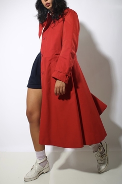 Casaco alfaiataria vermelho forro bege vintage na internet