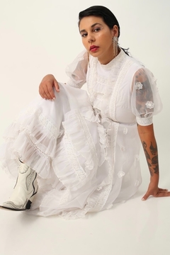 vestido renda noiva vintage vitoriana - comprar online