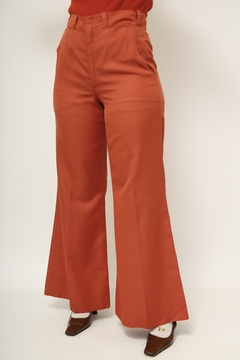 Calça laranja vintage 70´s boca de sino - comprar online