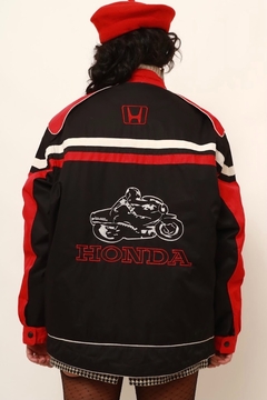 Jaqueta HONDA estampa moto vintage na internet