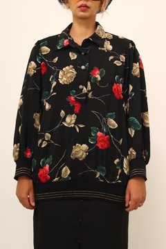 Camisa floral pala vintage - loja online