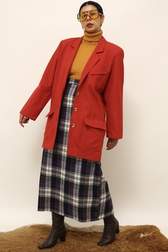 Blazer vermelho alongado vintage - loja online