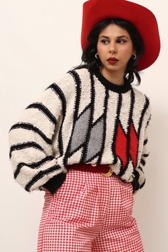 pulover textura 89’s vintage recorte color