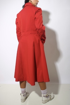 Casaco alfaiataria vermelho forro bege vintage - loja online