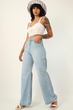 Calça jeans Flare cintura alta classica 70’s - loja online